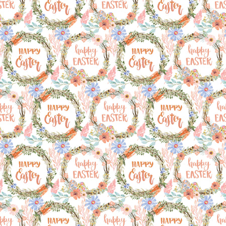 Happy Easter Wreath Dissolvable Wrapping Paper